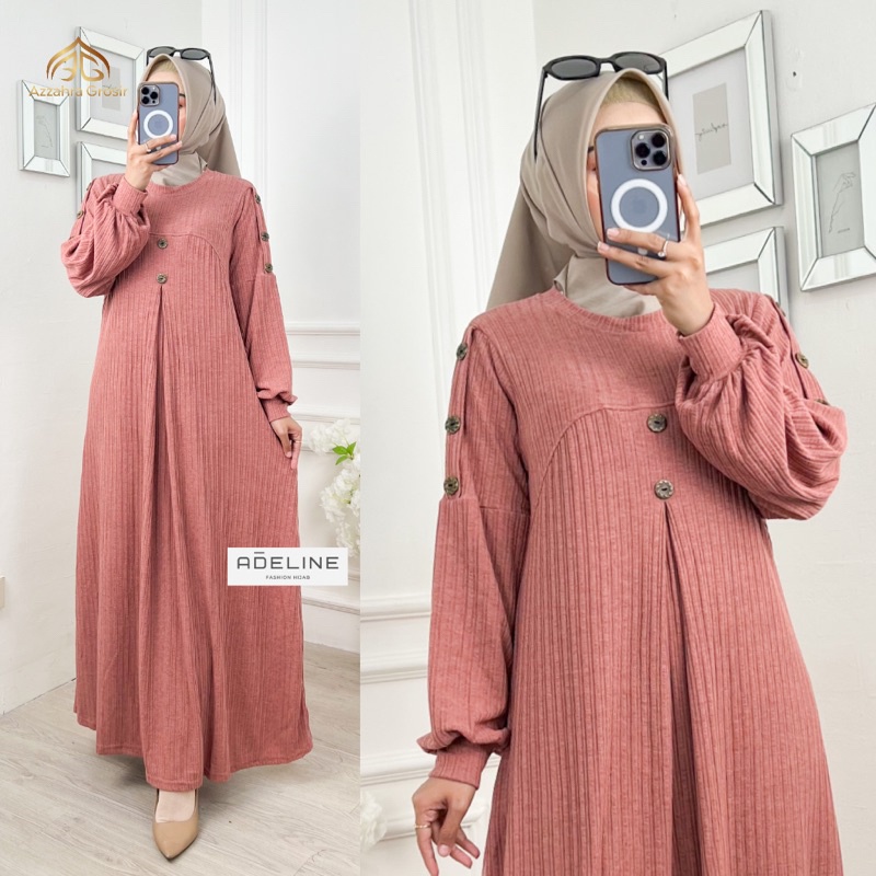 Gamis Wanita Kekinian Gamia Motif 2023 Modern Dress Maxi Pesta Gemis Lebaran Syari Gamos Muslim Terk
