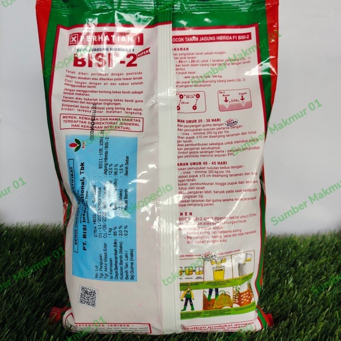 Benih Jagung Super Hibrida Bisi 2 Bertongkol 2