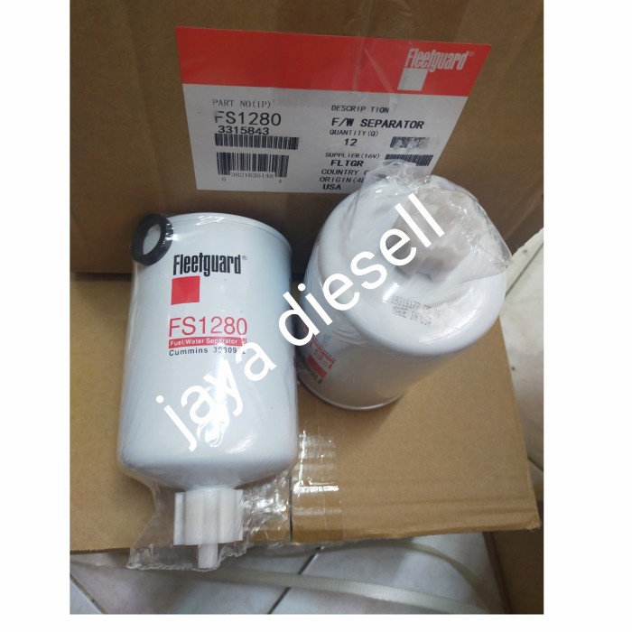 FILTER SEPARATOR FS1280/3900942/3903410/FS1280/FS 1280/FS-1280/G
