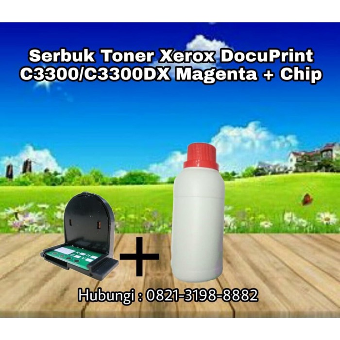 Serbuk Toner Xerox Docuprint C3300 C3300Dx C-3300 3300Dx Magenta+ Chip Best