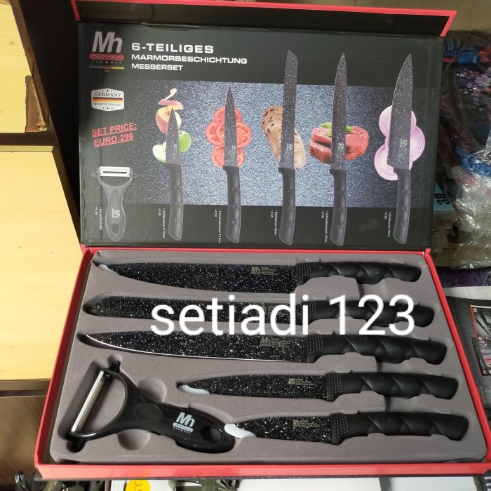 Pisau dapur Set Stainless + Peeler / Pisau set Stainless + Peeler