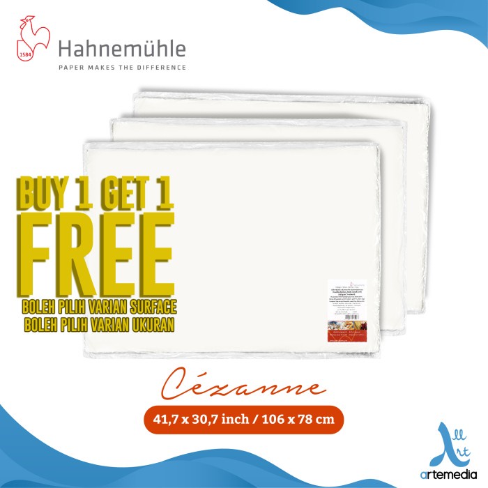 

Promo Kertas Cat Air Hahnemuhle Cezanne 106X78Cm Watercolor Paper Sheet