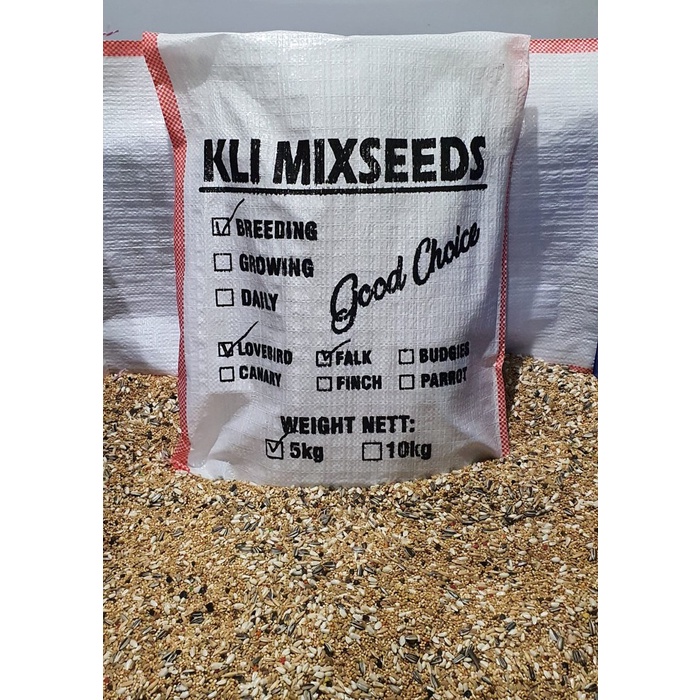 Promo Pakan Breeding Lovebird Kli Mixseeds 5 Kg Breeding Falk