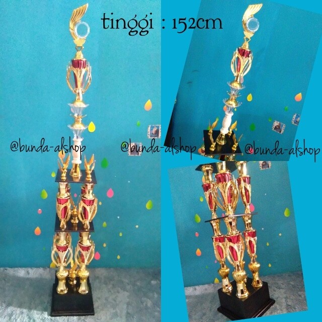 Piala Kaki 4 Pramuka Tatakan Kayu Murah Tinggi Mewah Bagus