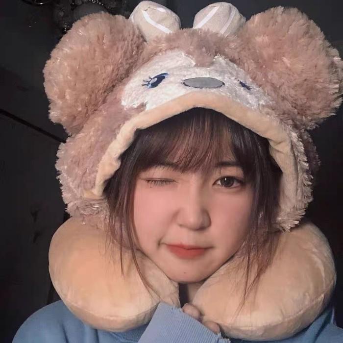 Bantal Leher Stella Lou Kelinci Ungu Shellie May Bunny Duffy Bear