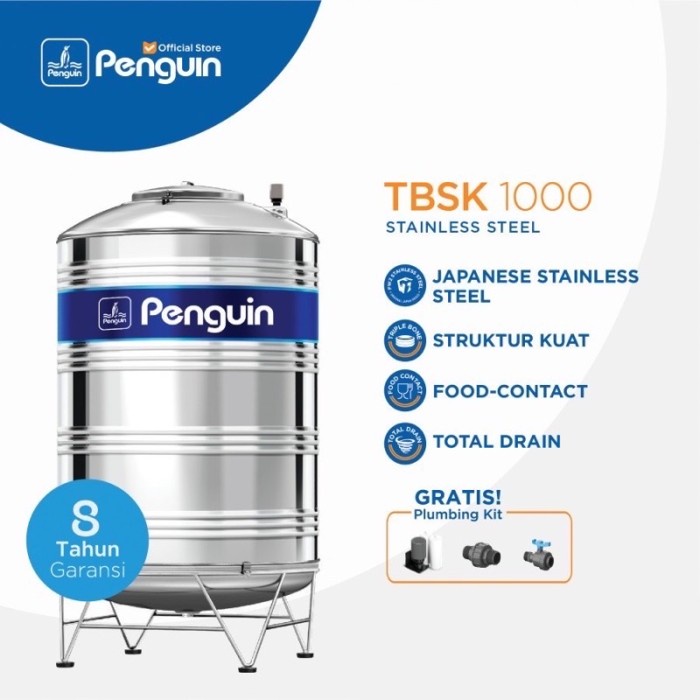 PENGUIN TBSK1000 TBSK 1000 LITER + PLUMBING TANDON AIR TOREN AIR