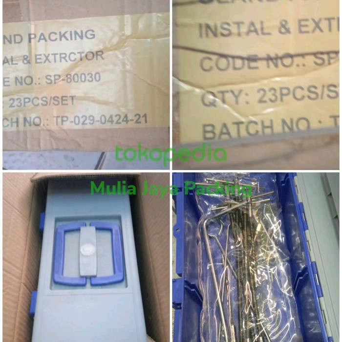 Gland packing extractor sett tool kitt