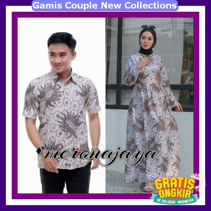 Gami Kouple Pasutri Murah Premium Baju Lebaran Couple Keluarga 2024 Gamus Kopel Raya Pasutri Murah I