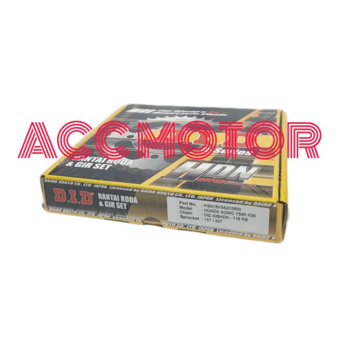 ✨COD Gir Gear Set  Rantai Honda Sonic 150R - Did 428Hdn - K56 Limited