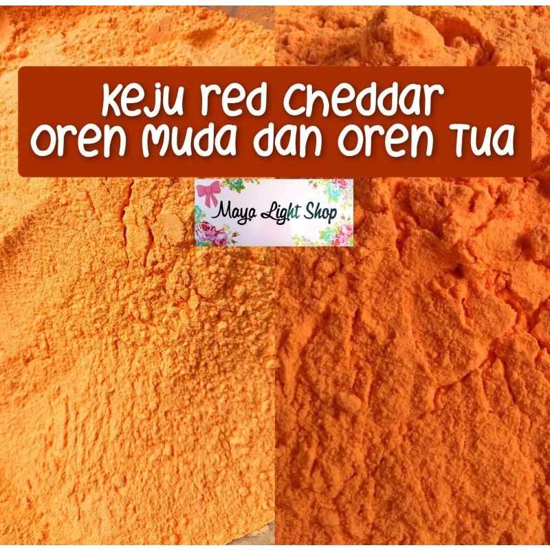 

Keju bubuk 1Kg dels oren tua dan oren muda red cheddar halal murah saus keju