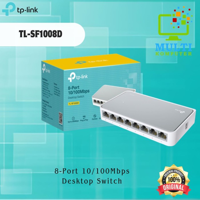 TP-LINK 8-PORT SWITCH HUB TL-SF1008D SF 1008 D 1008D