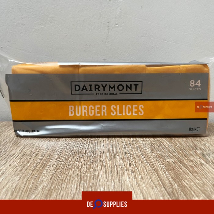 

Terbaru Dairymont Burger Slice Red Cheddar 1Kg Isi 84 Slices - Keju Burger Aus Promo Terlaris