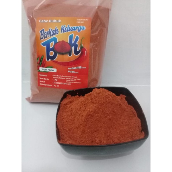 

(Grosir) Cabe Bubuk Halus Pedas 1 Kg Bumbu Dapur Rempah Cabe Kering Bubuk Cabe Bubuk Halus