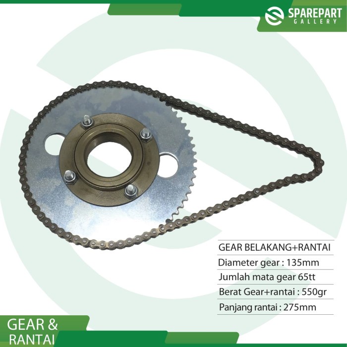 Gear Belakang Rantai Skuter S898 Mr.Jackie