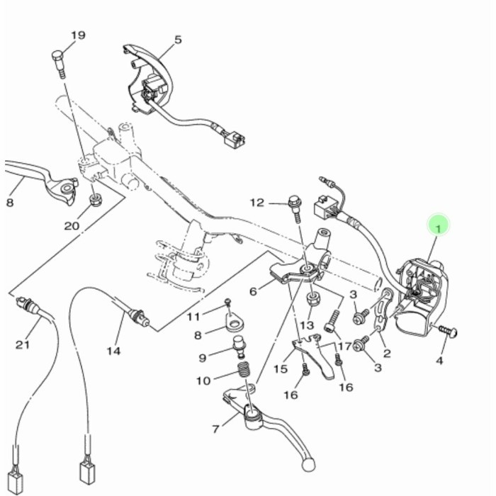 Switch Handle 3 Saklar Kiri Soul Gt 125 Ori Yamaha 2Sx-H3973-00