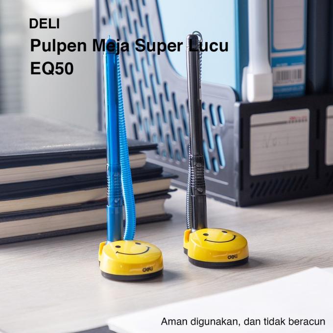 

Pena Meja Berdiri Desk Pen Stand Pulpen Tempel EQ50 DELI ATK1217DL