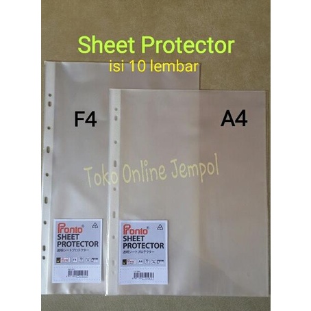 

ATK0060 (A4-10lembar) Sheet Protector Pronto Plastik Pelindung File