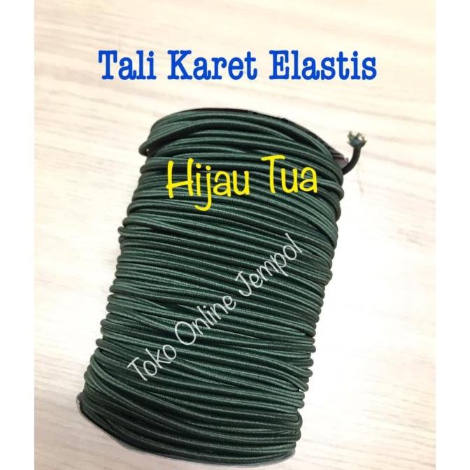 

meteran HIJAU TUA Tali Elastis karet string benang craft green CR122