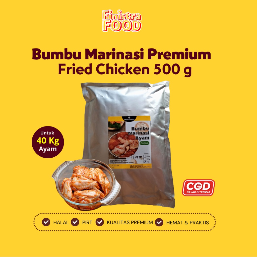

Finistra Food Bumbu Marinasi Ayam Fried Chien Crispy 500 Gram