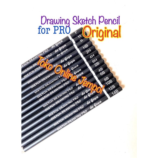 

6B Pensil Sketch Drawing PRO De Goya Sketsa Pencil degoya ATK1465DG