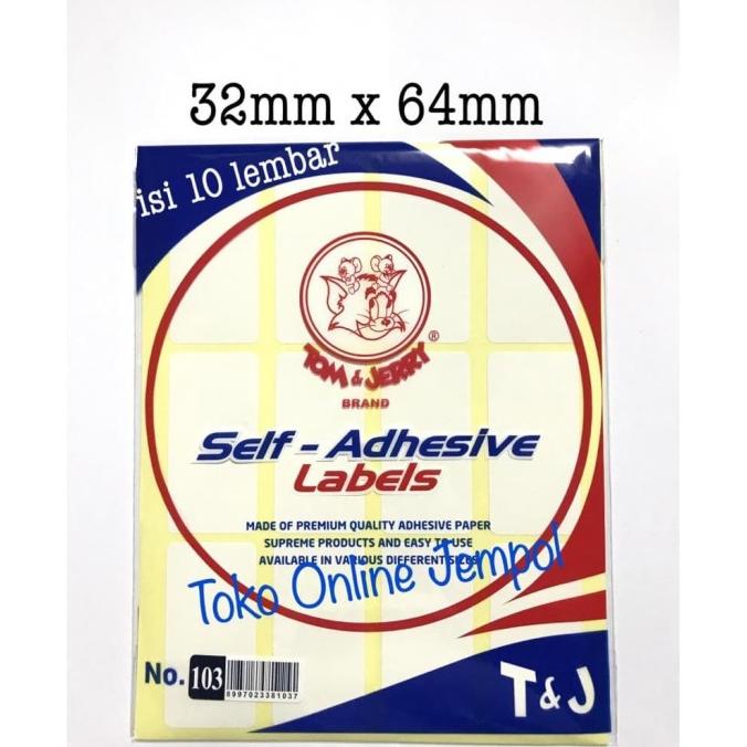 

32x64mm no.103 Label Tom and Jerry stiker undangan Tom n ATK1027TJ