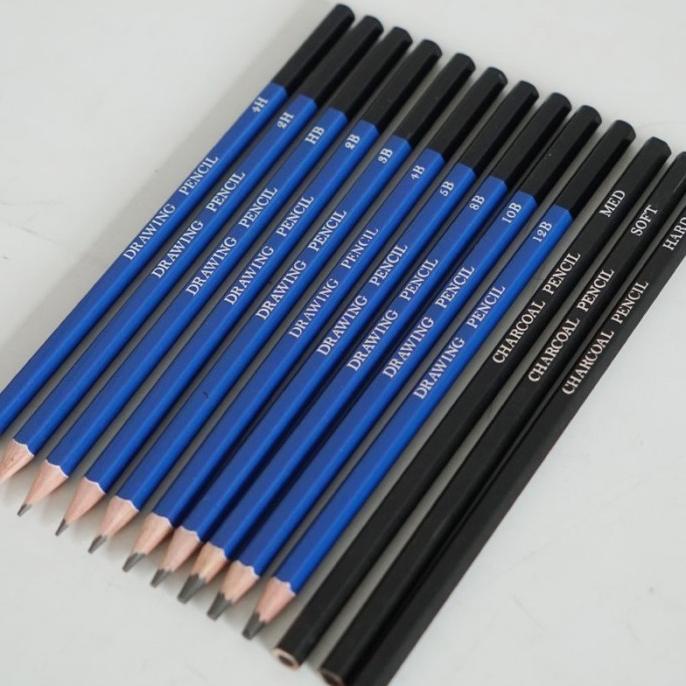 

HB 2B 3B 5B 8B 12B 14B 4H Soft Med Hard Pencil Pensil Ujian not Pilot