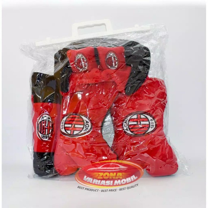Bantal Mobil Set 3 In 1 Ac.Milan / Headrest Car Set 3In1 Acm Best