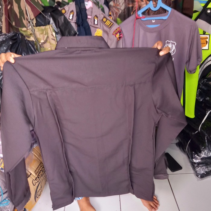 Seragam Safari Satpam Coklat Tua