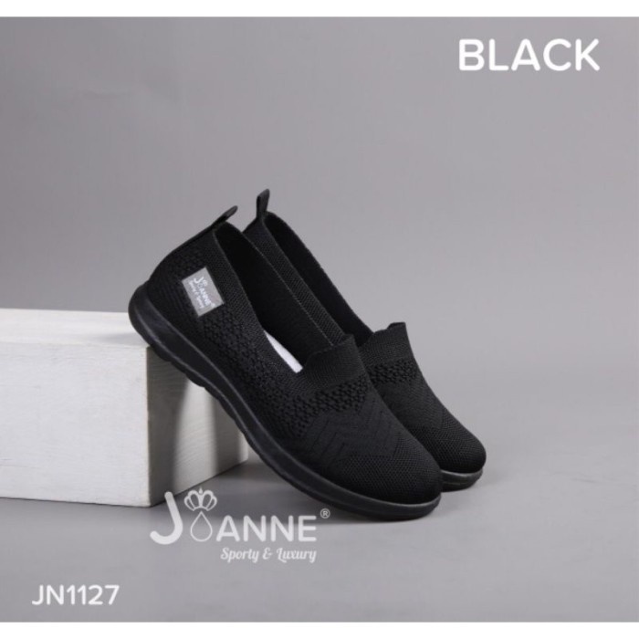 Joanne] Flyknit Flat Shoes Sepatu Wanita Import Jn1127