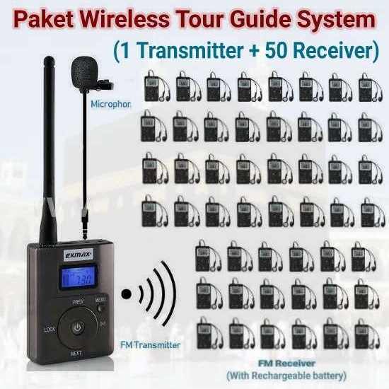 Paket Wireless Audio Tour Guide System 50 Receiver - Haji Umroh