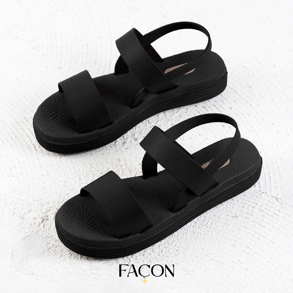 Facon Chaeyong Platform In Moonlight - Sandal Wedges Wanita