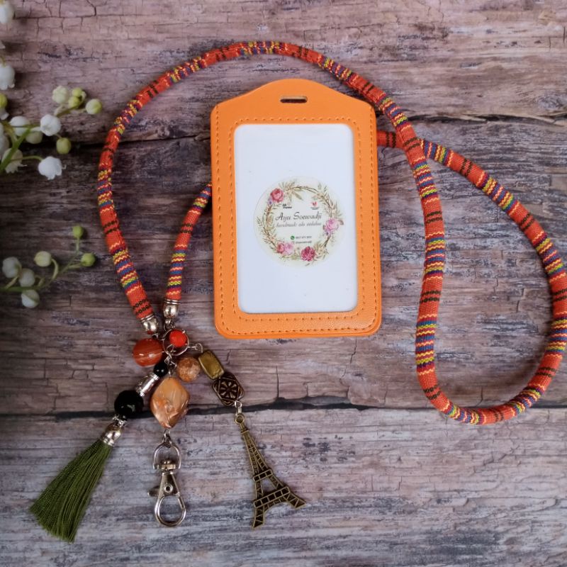 

Lanyard Name Tag / Id Card Holder Tali Etnik,Kalung Name Tag