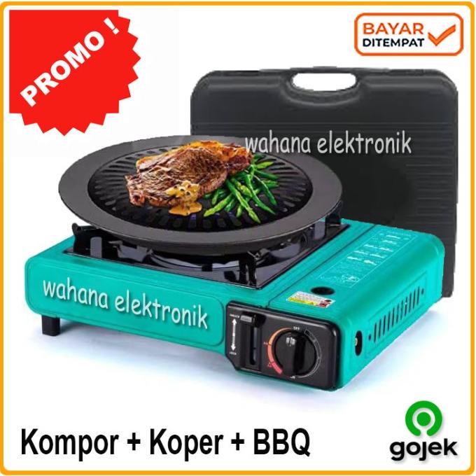 Paket Barbeque/BBQ Set Kompor Portable + BBQ Ultra Grill Pan
