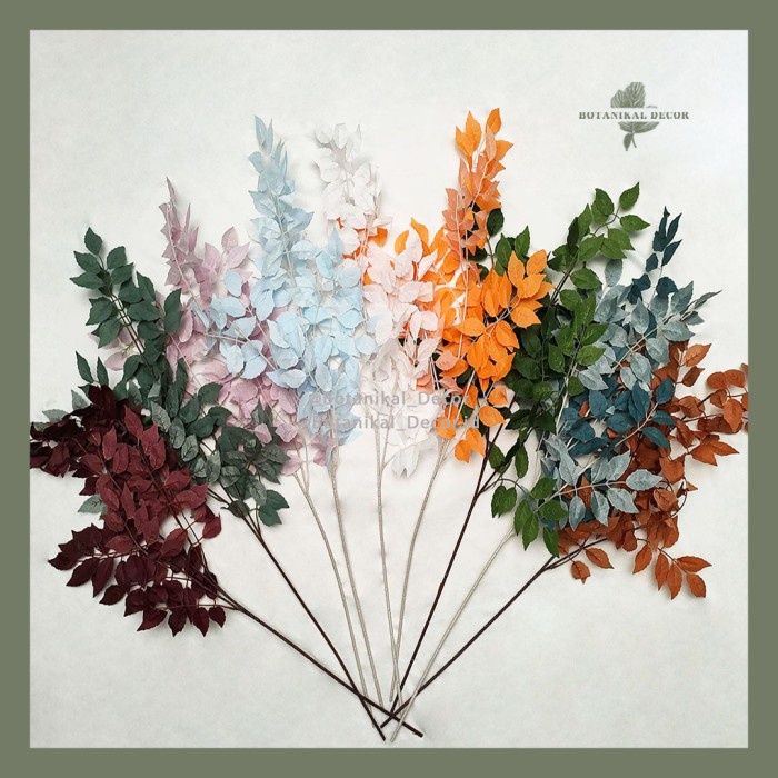 Artificial Trumpet Leaves Daun Juntai Rumput Palsu Hiasan Pelaminan