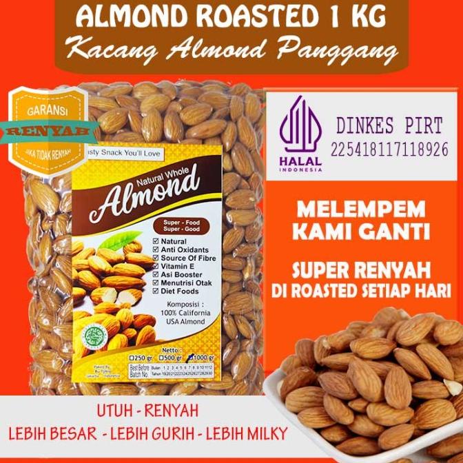 

Kacang Almond Panggang Kupas - Almon Roasted Original Premium GTT