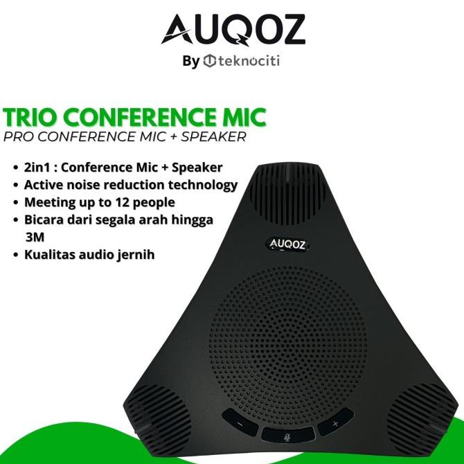 AUQOZ Trio Meeting Conference Mic / Microphone Zoom Meet Speakerphone