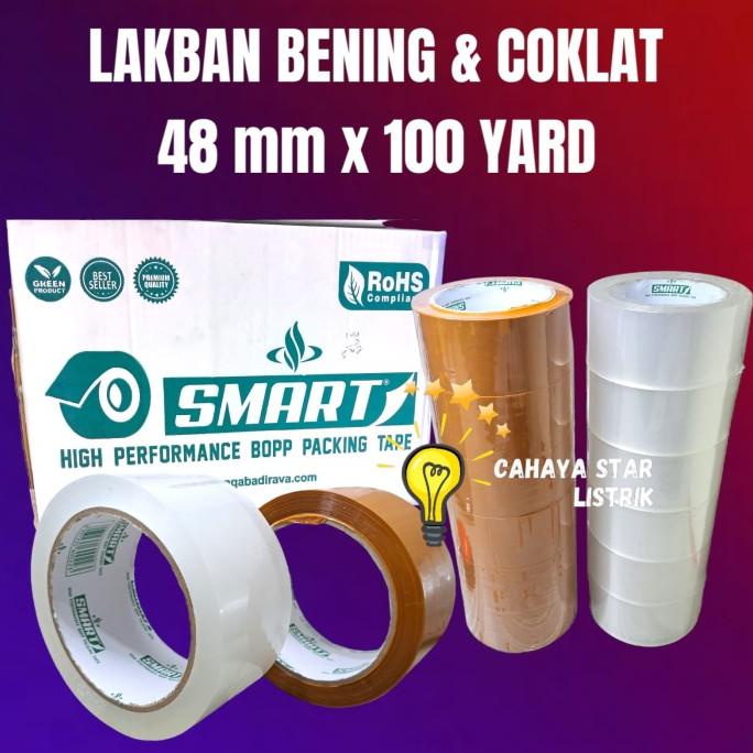 

Lakban Bening & Coklat 48 Mm X 100 Yard Super Kuat Packing Tape Solasi Star