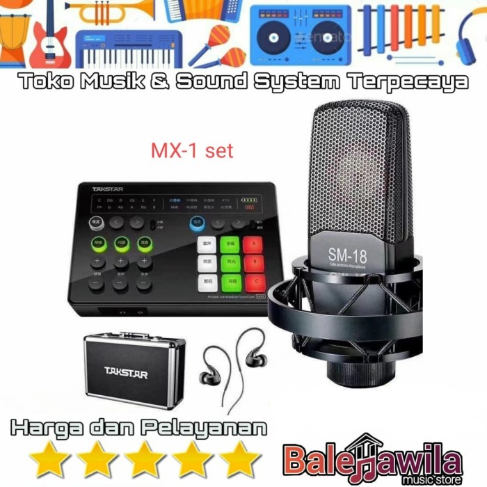 Paket Recording Takstar MX-1Set MX1 Set Original Paket Rekaman