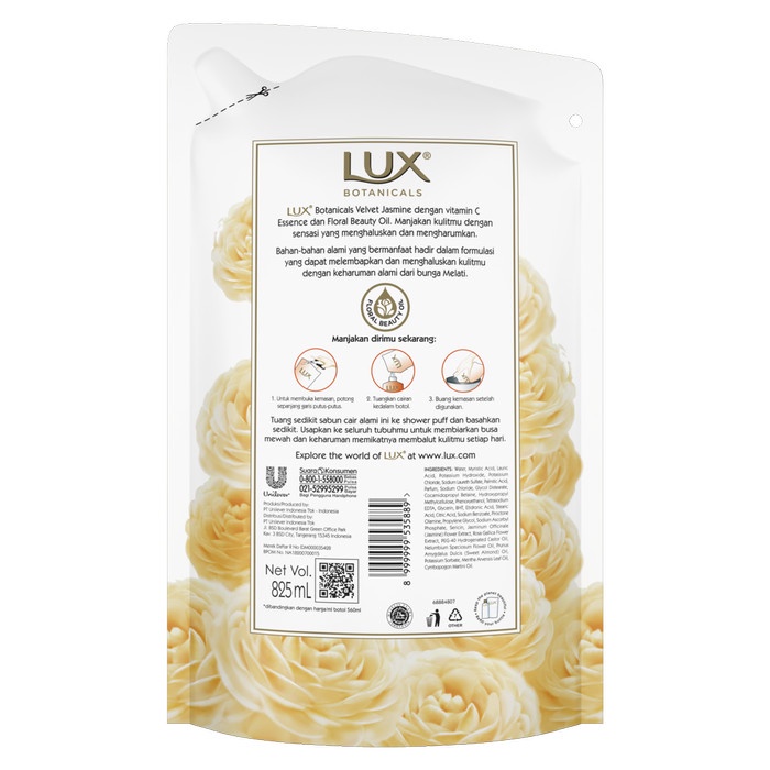 Terbaru Lux Botanicals Sabun Mandi Cair Velvet Jasmie 825Ml X2