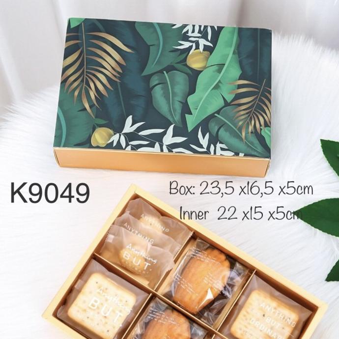 

Kotak Kue K9049 Mooncake, Puding, Nastar, Cookies, Motif Hijau Daun Limited Edition