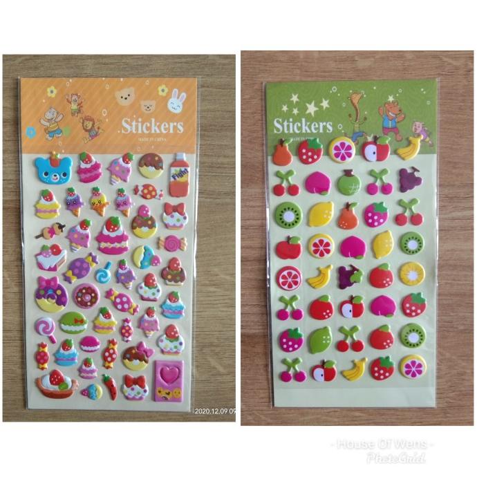 

Sticker Fruits - Sticker Ice Cream Cupcake - Sticker Timbul Berkualitas