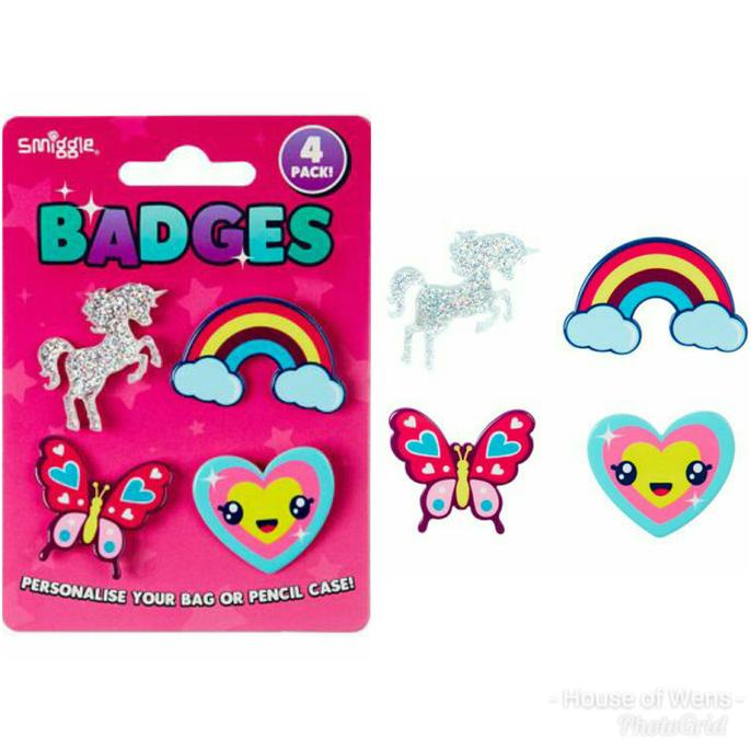 

Smiggle Icon Badge Pack X4 Limited Edition