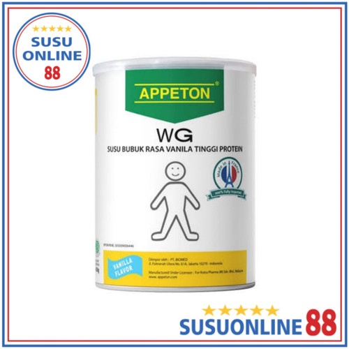 APPETON APETON WEIGHT GAIN DEWASA ADULT VANILA 450 GRAM VANILLA SUSU