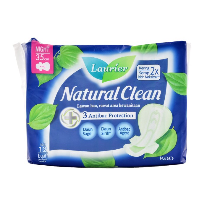 

Gratis Ongkir Pembalut Malam Laurier Natural Clean Night Wing 35 Cm 12 Pads