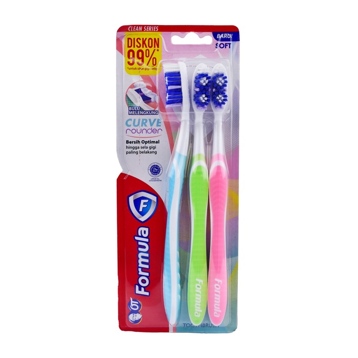 

Gratis Ongkir Sikat Gigi Formula Curve Rounder Soft Set Isi 3 Toothbrush