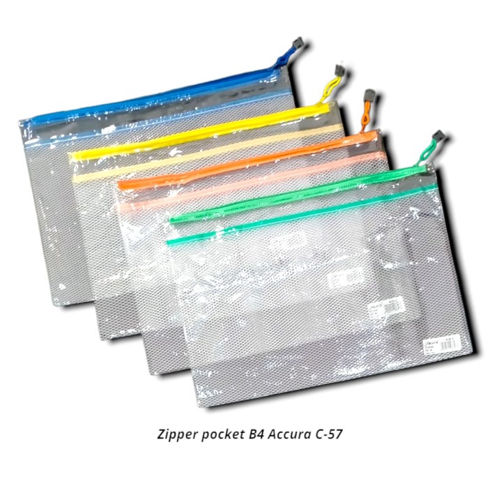 

Gratis Ongkir Map Dokumen Sleting B5 Zip Bag Pocket Plastik Transparan Tebal