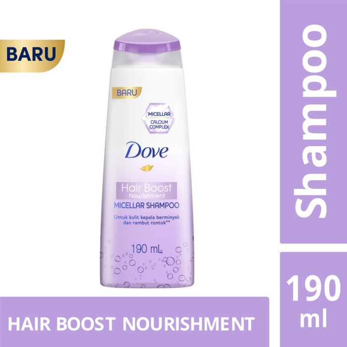 Gratis Ongkir Shampo Dove Nourishment Micellar 190 Ml Berminyak Rontok Kering