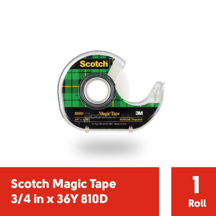 

Gratis Ongkir Pemotong Dispenser Solasi Scotch Magic Tape 3/4 Inch X 36 Y Selotip