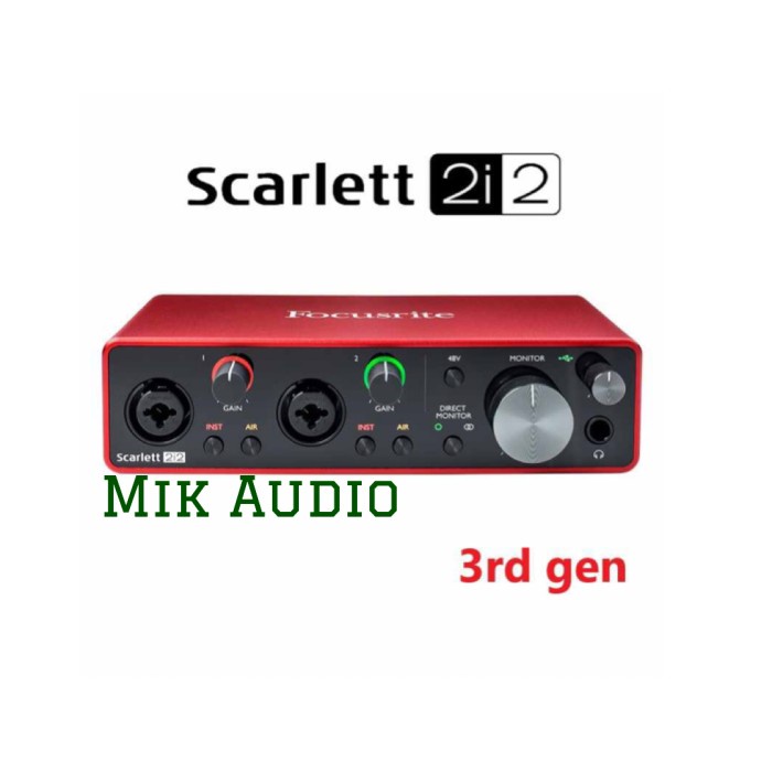 focusrite Scarlett 2i2 (3rd Gen) USB Audio Soundcard