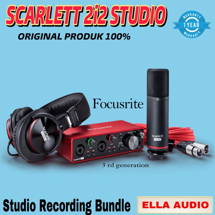 focusrite scarlett 2i2 studio pack 3rd gen